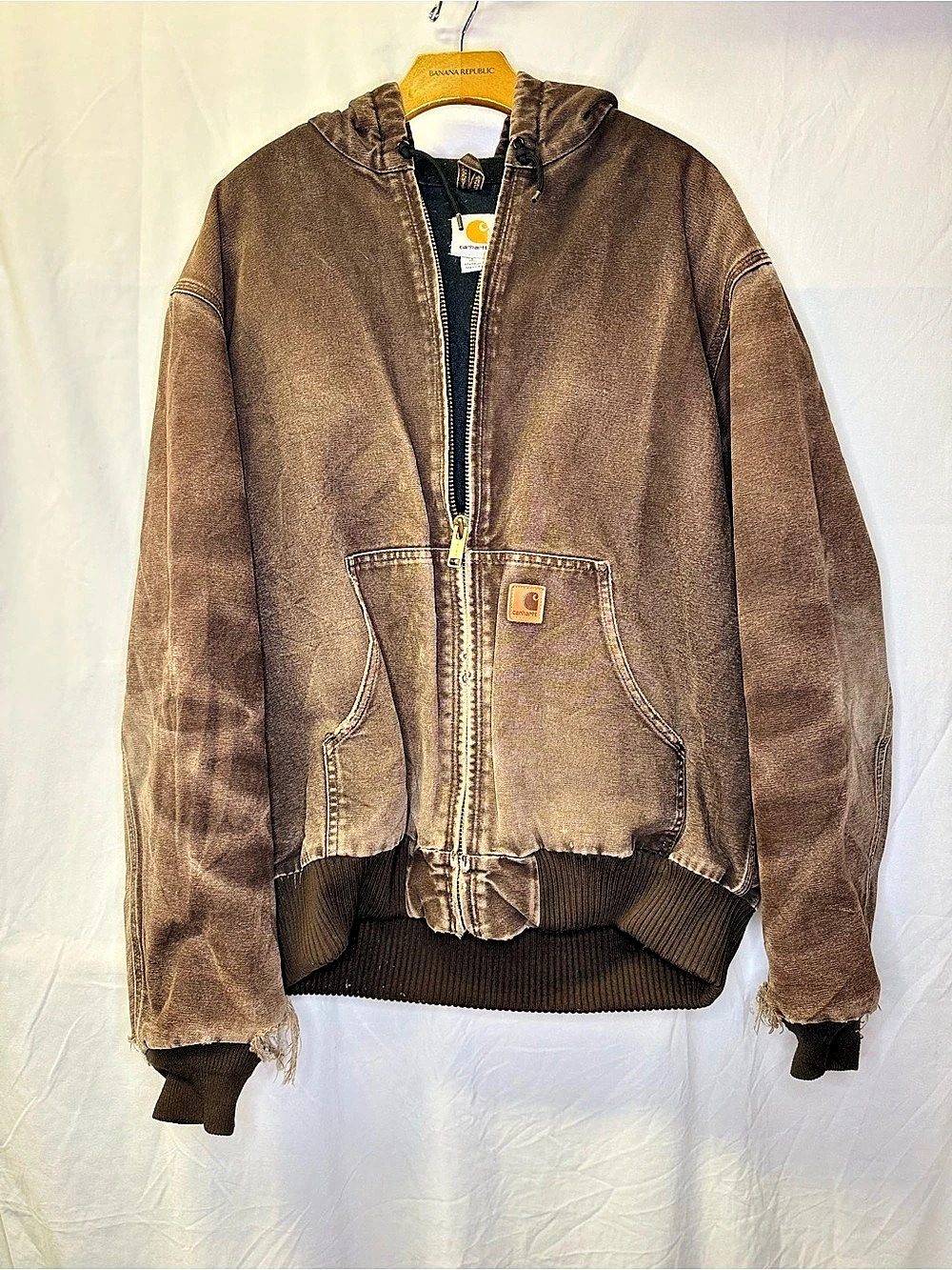 Carhartt Sandstone Duck Active Jacket (J130 DKB) Brown Large